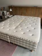 Pullman boxspring met topper, Gebruikt, Beige, Tweepersoons, Ophalen of Verzenden