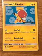 Ash's Pikachu Black star Promo SM114, Ophalen, Gebruikt, Losse kaart, Foil