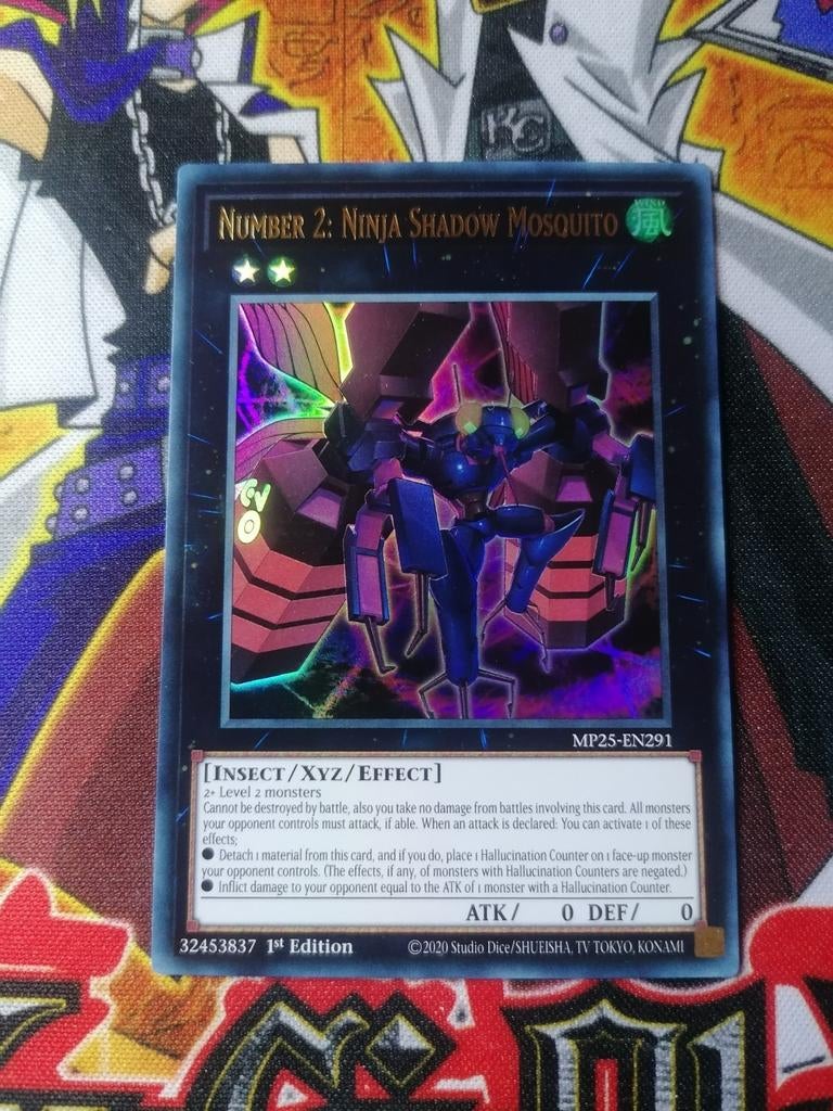 Number 2: Ninja Shadow Mosquito - Ultra Rare MP25 - Yu-Gi-Oh, Ophalen of Verzenden, Zo goed als nieuw, Foil
