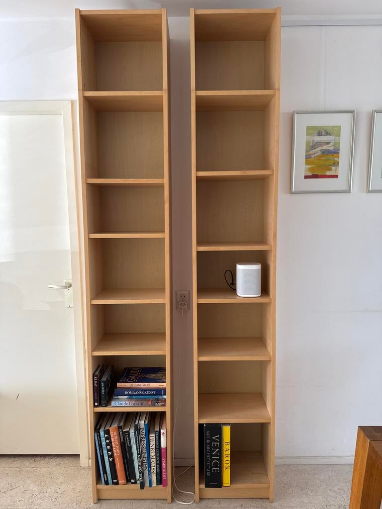 Twee Billy boekenkasten van IKEA, Huis en Inrichting, Kasten | Boekenkasten, Ophalen, Met plank(en), Gebruikt, 200 cm of meer