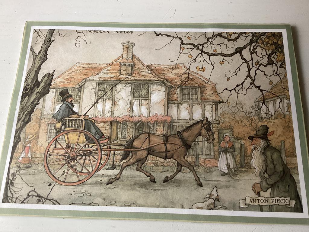 6 prenten Anton Pieck, Verzamelen, Verzenden, 1980 tot heden, Zo goed als nieuw, Prent