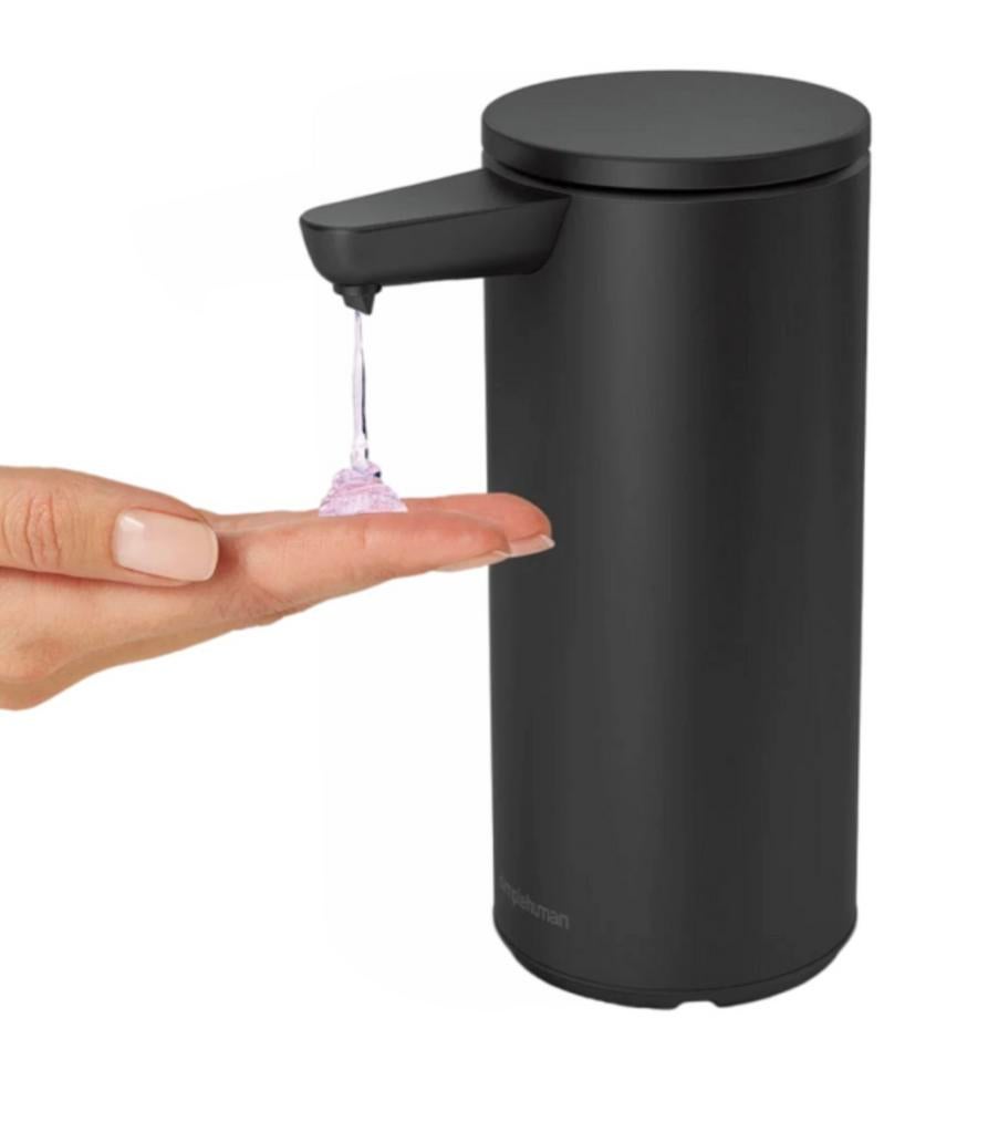 Simplehuman zeepdispenser met SENSOR zeeppomp ZWART 414 ml, Ophalen of Verzenden, Zo goed als nieuw, Zwart