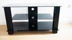 Hi-Fi/ TV audio tafel zwart  glas, Ophalen, Glas, 50 tot 100 cm, Zo goed als nieuw