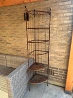 Vintage Hoek Etagere - Roestbruin Metaal, Ophalen, Gebruikt