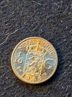 Nederlands-Indië 1/10 Gulden 1945, Postzegels en Munten, Munten | Nederland, Ophalen of Verzenden, Koningin Wilhelmina, Overige waardes