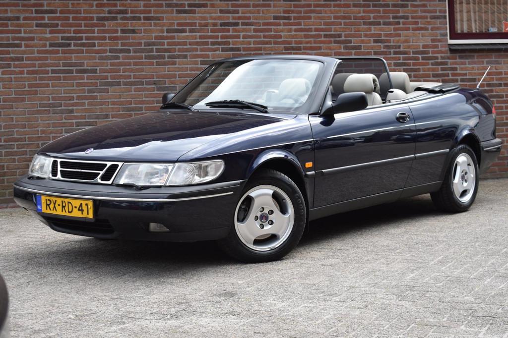 Saab 900 Cabrio 2.5 V6 SE '97 Leder Inruil mogelijk, Auto's, Saab, Gebruikt, Beige, Stoelverwarming, 2498 cc