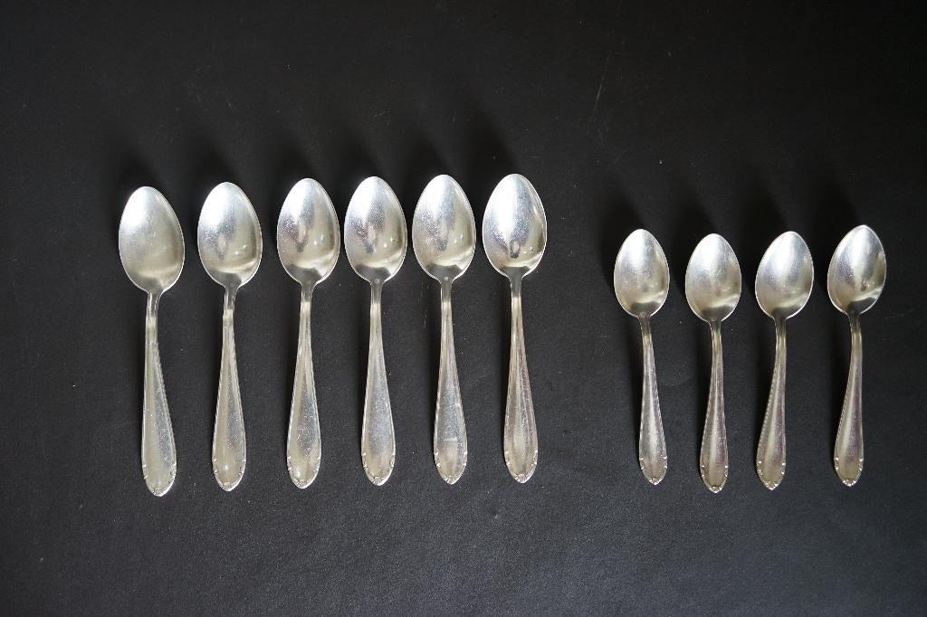 antiek verzilverd lepel koffie thee BMF 90 lepeltje., Ophalen of Verzenden