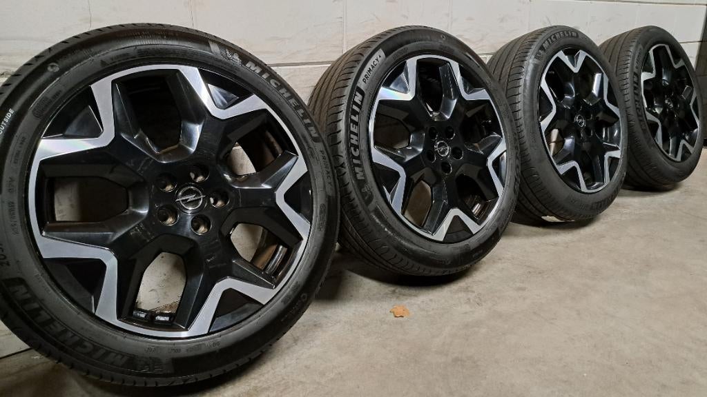 Bi-color velgen Grandland 3008 5008 C5 Aircross 205/55/19, 19 inch, Gebruikt, Banden en Velgen, Personenwagen