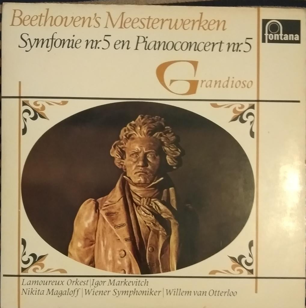 BEETHOVEN’S MEESTERWERKEN(33 toerenplaat)(gebruikt,  ….. ), Ophalen of Verzenden, Zo goed als nieuw, 12 inch