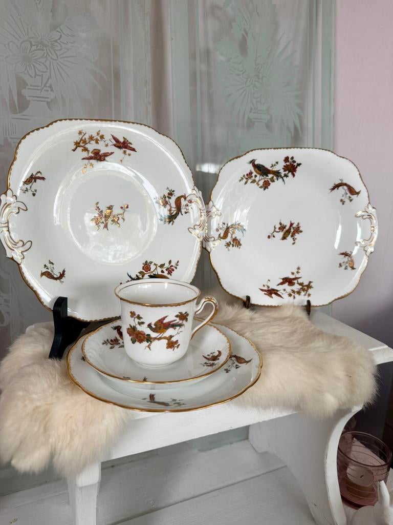 Grosvenor Jackson&Gosling antiek vogel trio serveerschalen, Ophalen