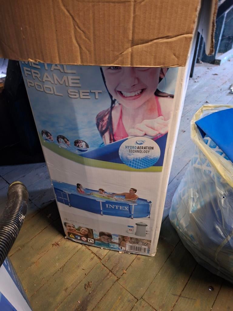 Intex zwembad met zandfilterpomp, Ophalen, Gebruikt, Minder dan 80 cm, Opzetzwembad