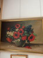Schilderij met bloemen in vaas, Antiek en Kunst, Ophalen
