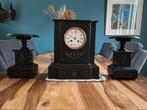 Zwart marmeren Franse pendule klok (werkend), Antiek en Kunst, Ophalen