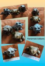 Kikker beeldjes & houtsnijwerk kikkers, vintage decoratie!, Ophalen of Verzenden