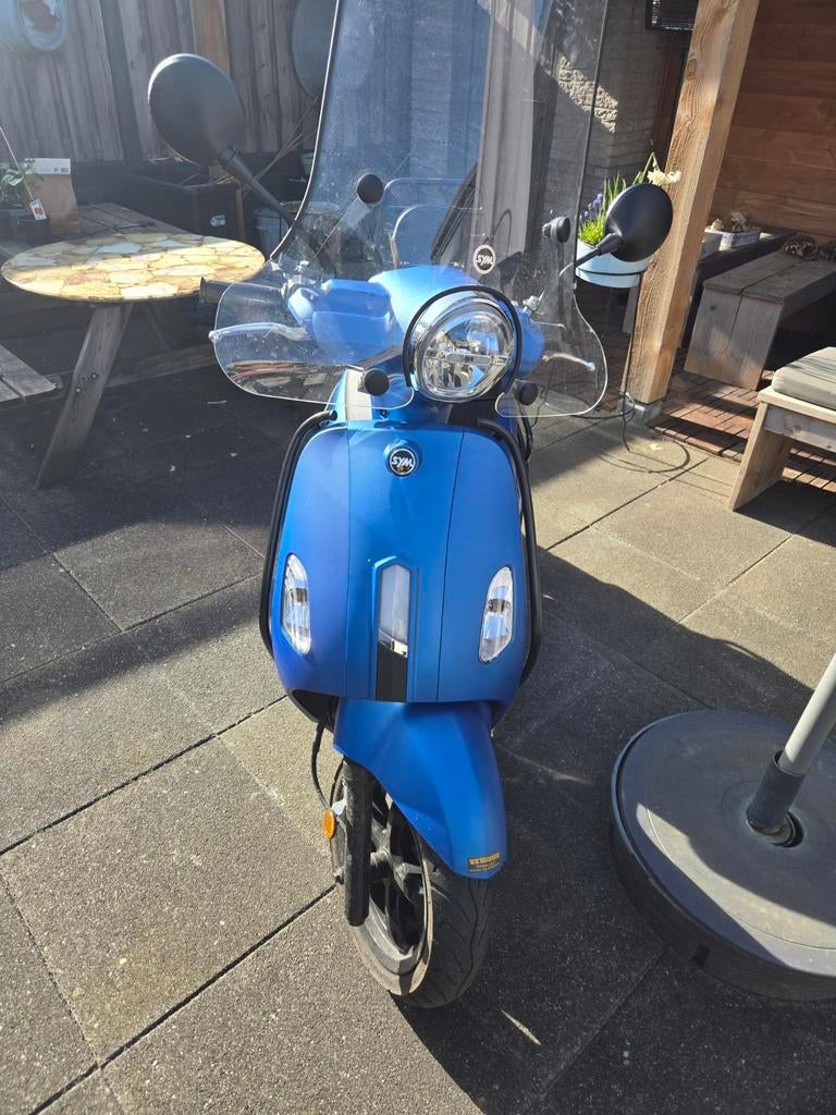 Zo goed als nieuwe SYM Fiddle IV snorscooter, blauw, Ophalen of Verzenden, Zo goed als nieuw, Overige typen, SYM