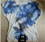 Elastisch dames T shirt maat S wit/blauw Etam, Maat 38/40 (M), Wit, Ophalen of Verzenden, Zo goed als nieuw