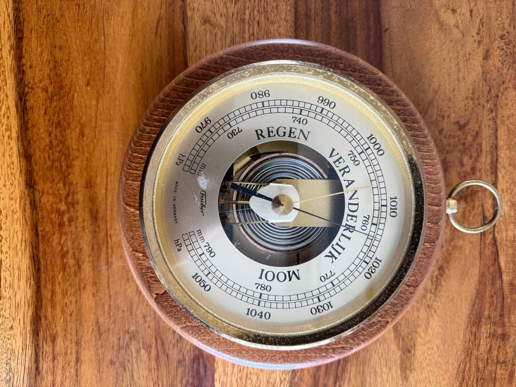 Vintage Fischer Barometer - Made in Germany, Audio, Tv en Foto, Weerstations en Barometers, Ophalen, Gebruikt, Barometer