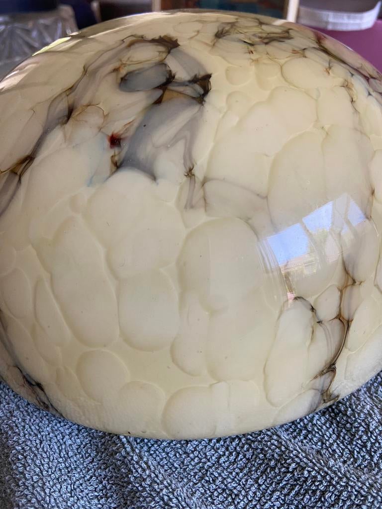 Vintage marmer Gispen plafonniére Art Deco doorsnede 24,5cm, Huis en Inrichting, Lampen | Plafondlampen, Ophalen of Verzenden