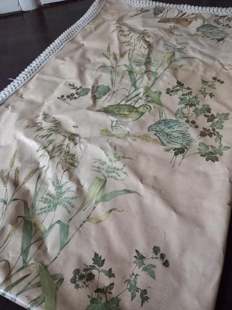 groot vintage dik tafelkleed zeil Frankrijk jaren 60 140x240, Ophalen