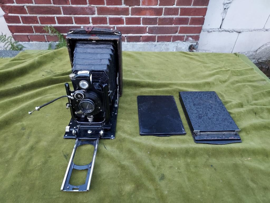 Antiek Ica balgfototoestel voor glasplaten, ca.1900-1920., Niet bekend, Verzenden, ICA, Fototoestel