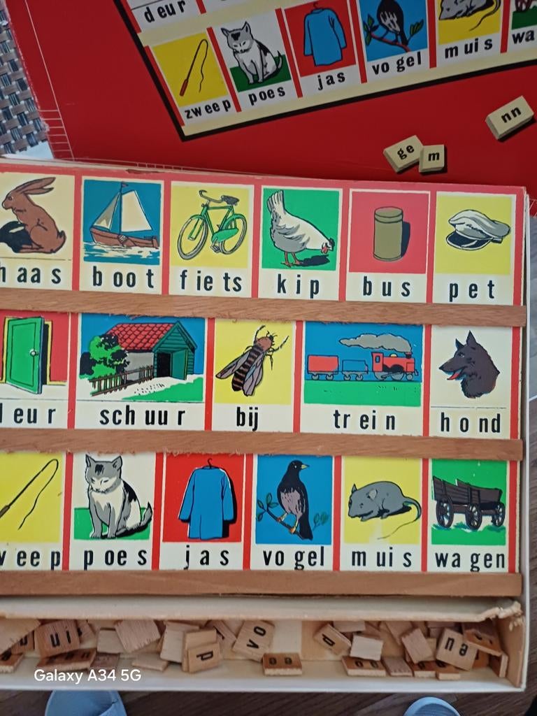 Houten lees plank vintage, Antiek en Kunst, Antiek | Schoolplaten, Ophalen, Overige thema's