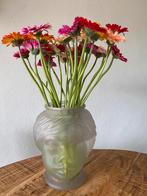 Vintage midcentury vaas matglas hoofd kunstobject, Overige kleuren, Aardewerk of Porselein, Ophalen of Verzenden, Zo goed als nieuw