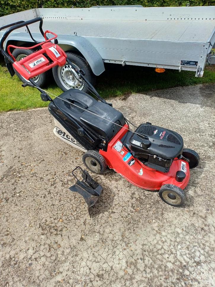 Efco 44cm Aluminium incl Aandrijving & Mulchkit!, Tuin en Terras, Grasmaaiers, Gebruikt, Benzine-grasmaaier, 50 cm of meer, Cirkelmaaier