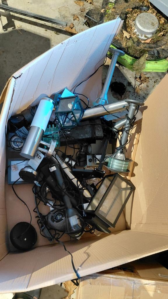 Partij tuinlampen: showmodellen en nieuw in doos, Tuin en Terras, Buitenverlichting, Minder dan 50 watt, Aluminium, Ophalen of Verzenden