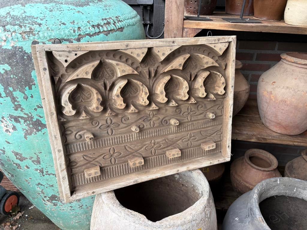 Oude cementmal - steenmal uit India, Huis en Inrichting, Woonaccessoires | Wanddecoraties, Ophalen, Gebruikt, Nvt, Nvt