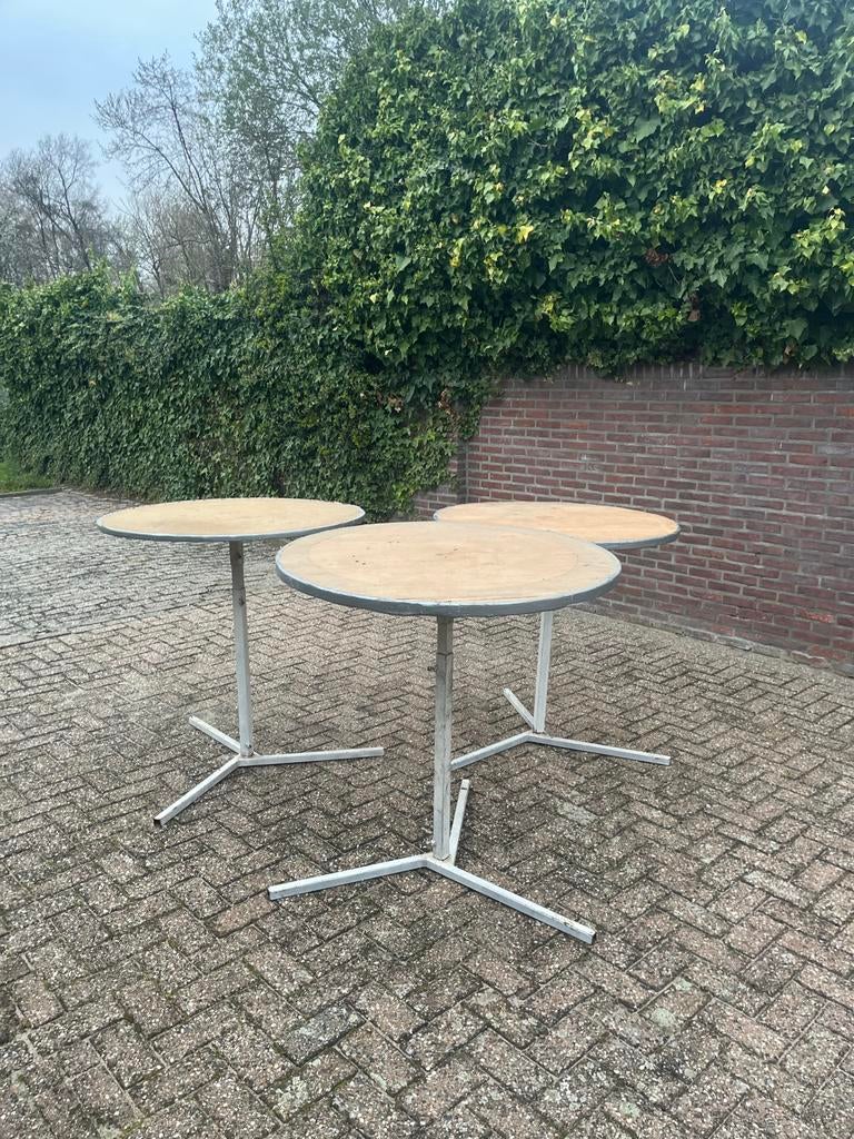 Robuuste statafel, 1 meter breed, in hoogte verstelbaar, Ophalen, In hoogte verstelbaar, Gebruikt