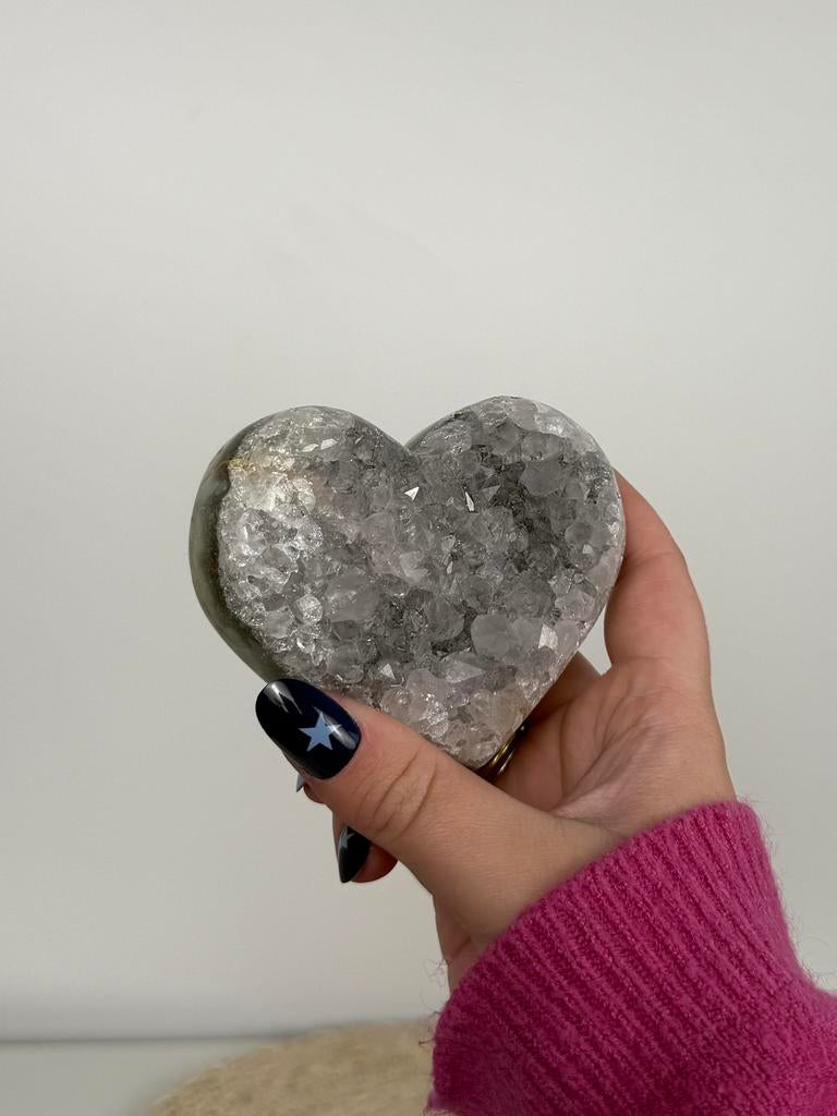 Amethist hart, Verzamelen, Mineralen en Fossielen, Ophalen of Verzenden