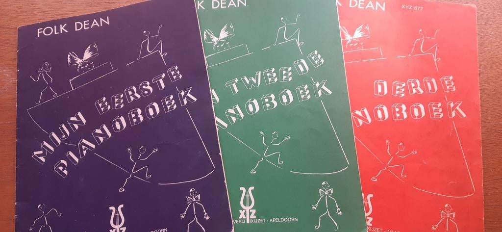 complete serie Folk Dean pianoboeken dl 1 tm 3, Muziek en Instrumenten, Bladmuziek, Gebruikt, Overige genres, Les of Cursus, Ophalen of Verzenden