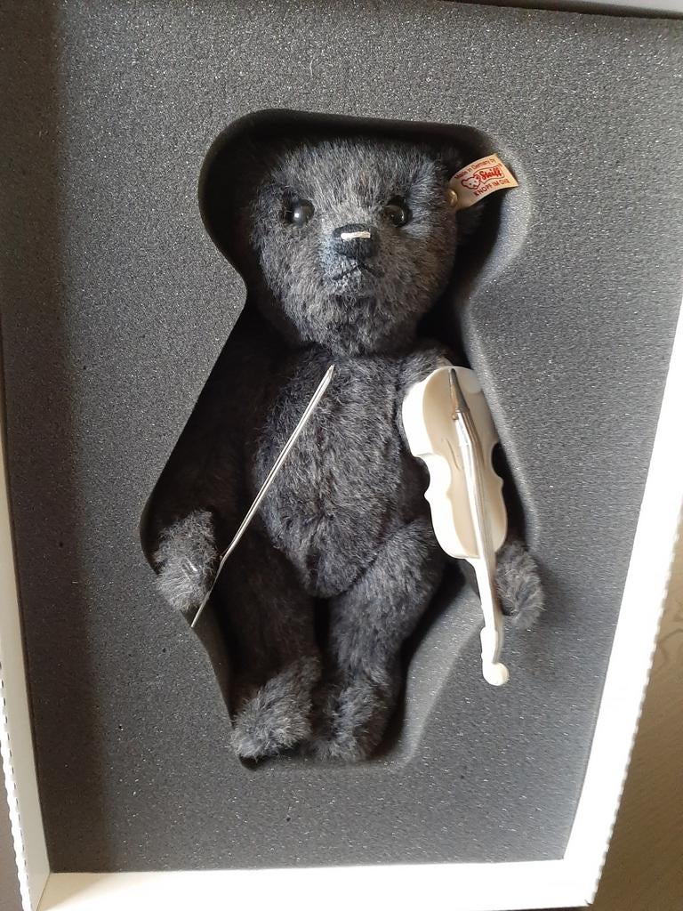 Steiff beer met muziek, Verzamelen, Beren en Cherished Teddies, Ophalen, Zo goed als nieuw, Stoffen beer, Steiff