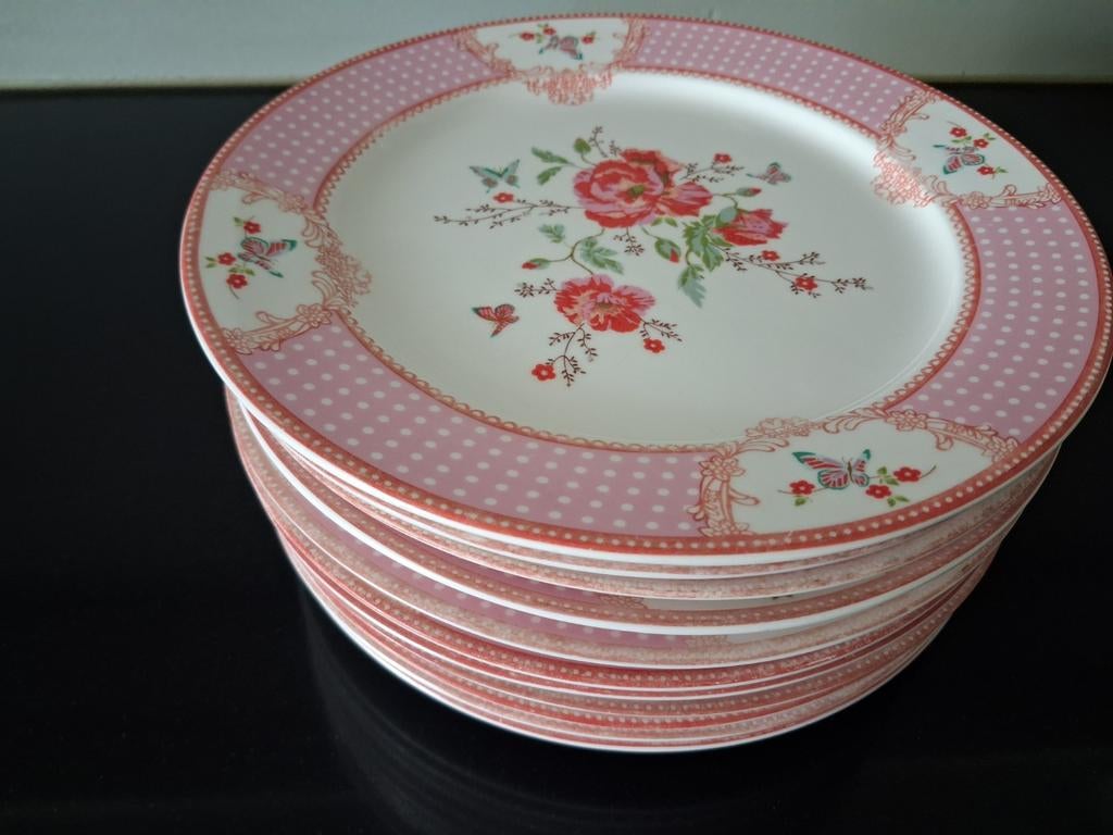 12 x ontbijtbord bord Room Seven, Huis en Inrichting, Keuken | Servies, Ophalen, Gebruikt, Bord(en), Overige stijlen