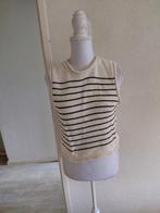Zara gestreepte gebreide spencer maat M, Kleding | Dames, Tops, Maat 38/40 (M), Ophalen of Verzenden, Zo goed als nieuw, Zonder mouw