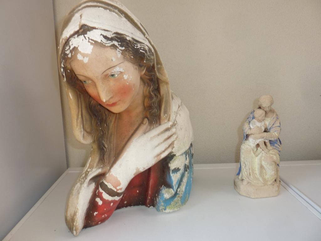 2 Maria beelden, Gips., Ophalen