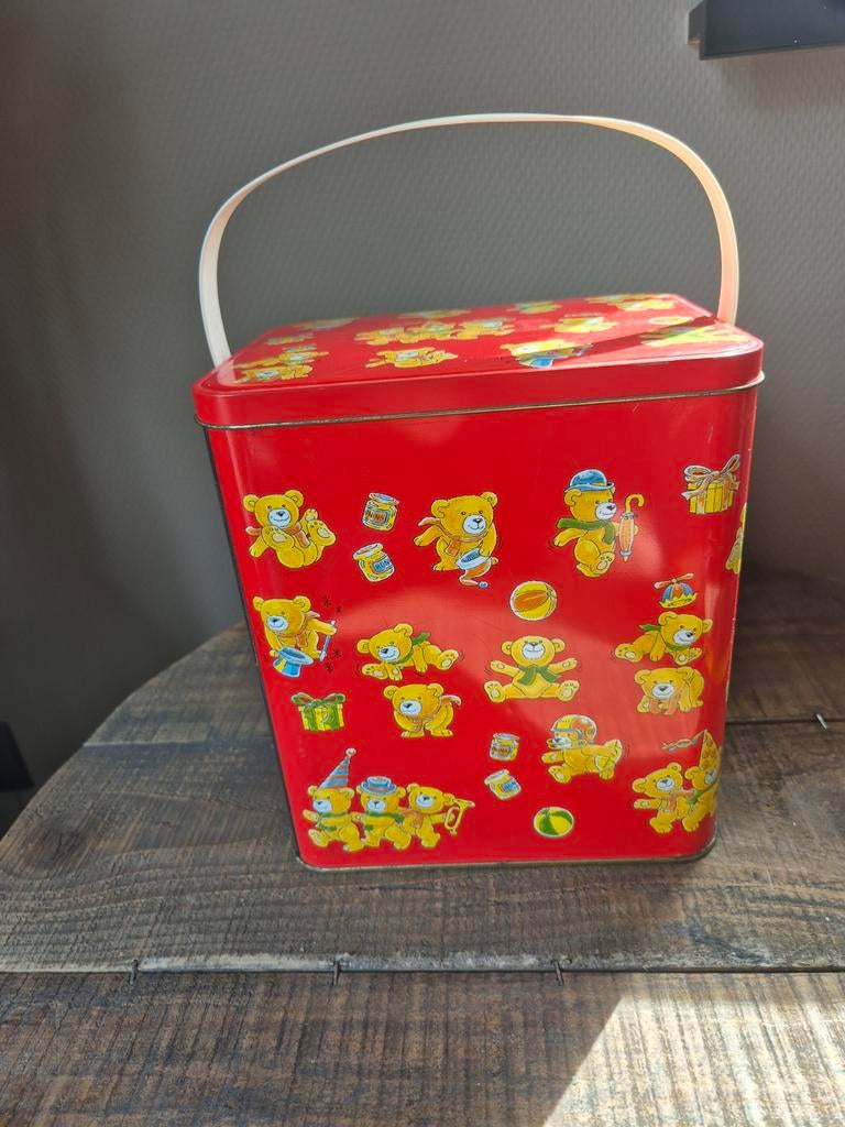 Rood beren blik, Verzamelen, Blikken, Ophalen of Verzenden, Gebruikt, Overige