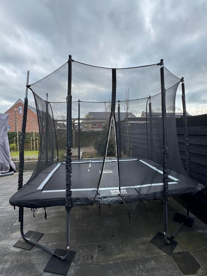 Trampline 3 x 2,30 meter met net en basket, Kinderen en Baby's, Speelgoed | Buiten | Trampolines, Gebruikt, Ophalen