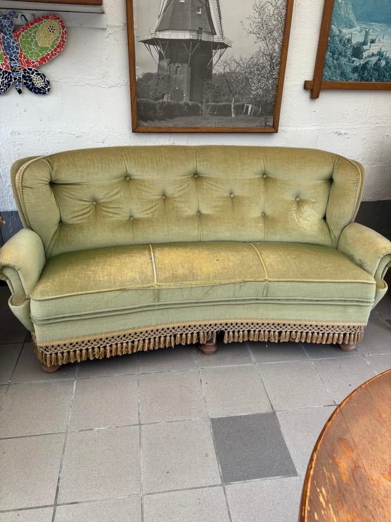 Vintage bank, Huis en Inrichting, Banken | Bankstellen, Ophalen, Zo goed als nieuw, 75 tot 100 cm