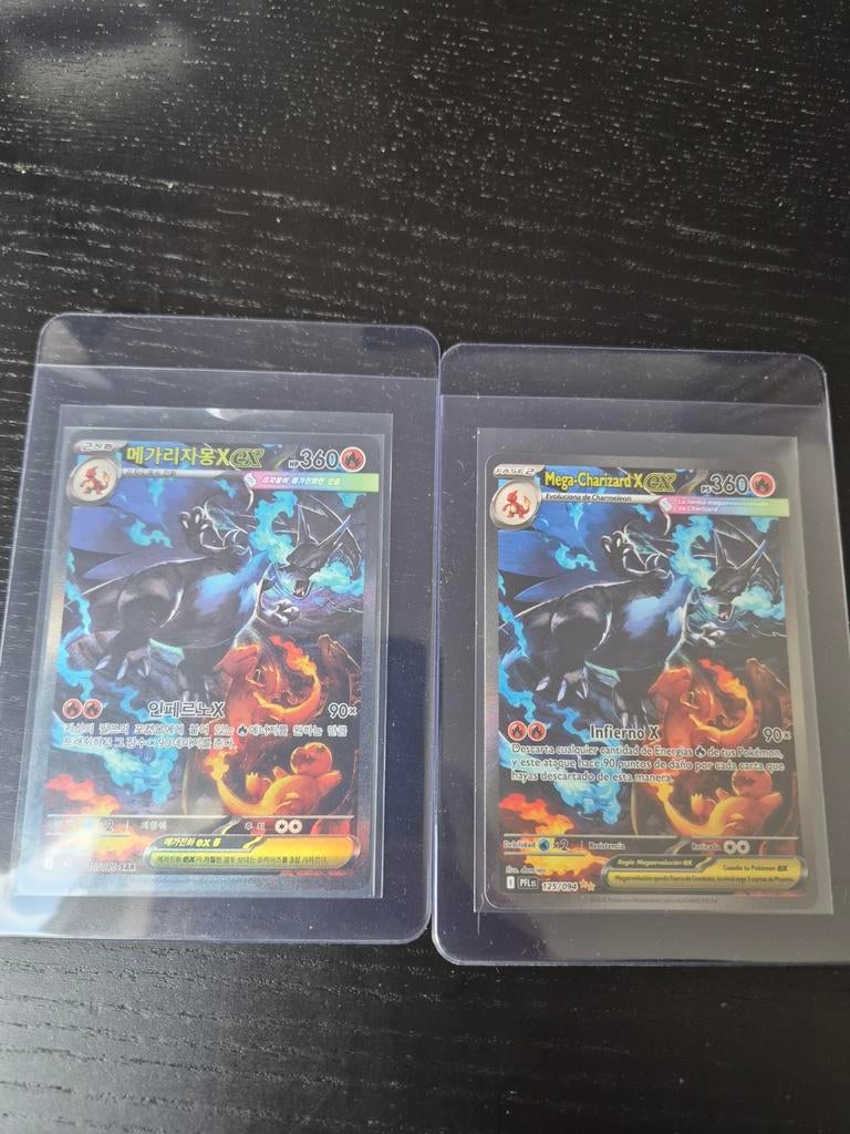 2x Mega Charizard X EX (Spaans & Koreaans), Hobby en Vrije tijd, Verzamelkaartspellen | Pokémon, Ophalen of Verzenden, Nieuw, Meerdere kaarten