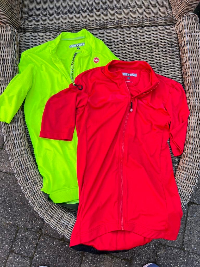 2x Castelli wielershirt maat S zgan, Ophalen of Verzenden, Zo goed als nieuw, Bovenkleding