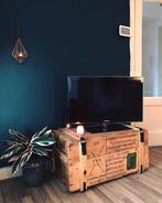 Unieke Legerkist als TV-meubel of Opbergruimte, Gebruikt, Minder dan 100 cm, Grenenhout, 50 tot 75 cm