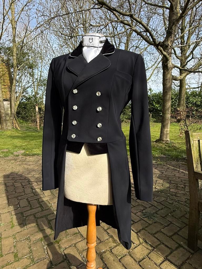 Zwarte Lamantia slipjas, dressuurfrack, frack 36, Dieren en Toebehoren, Paardrijkleding, Dressuur, Ophalen of Verzenden, Zo goed als nieuw
