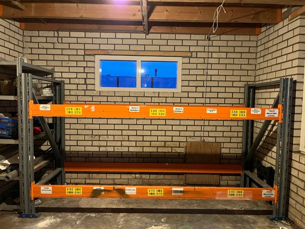Palletstelling stelling met 2500kg draagkract, Huis en Inrichting, Kasten | Stellingkasten, Ophalen, Gebruikt