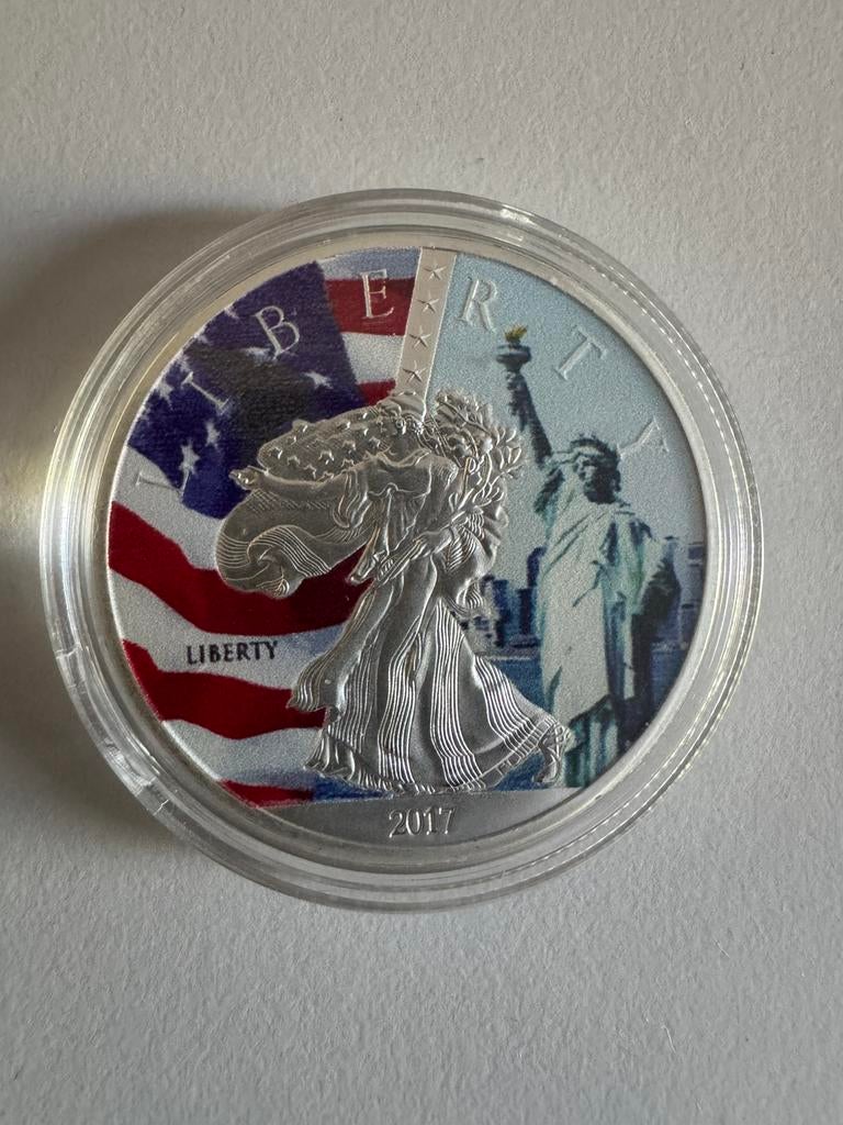 USA Liberty munt in capsule 2017, Ophalen of Verzenden, Noord-Amerika, Losse munt