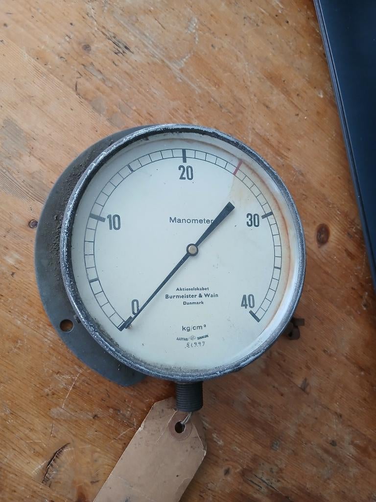 Manometer Drukmeter Burmaister & Wain, Ophalen of Verzenden