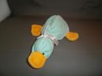 mt eend groen geel velours met korrels en zijde strik 15 cm, Ophalen of Verzenden, Zo goed als nieuw, Eend