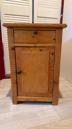 Geloogd grenen nachtkastje, Antiek en Kunst, Ophalen