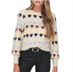 Prachtige hartjes trui van Only! (NIEUW!), Kleding | Dames, Nieuw, Ophalen of Verzenden, Maat 34 (XS) of kleiner, Overige kleuren