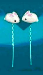 Oorbellen konijn, Verzenden, Nieuw, Goud, Hangers